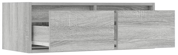 TV-szekrény LED-es világítással szürke sonoma 75x35,5x25 cm