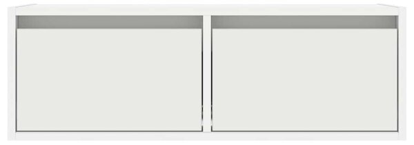 TV szekrény LED világítással fehér 75x35,5x25 cm