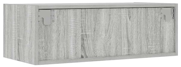 TV-szekrény LED-es világítással szürke sonoma 75x35,5x25 cm