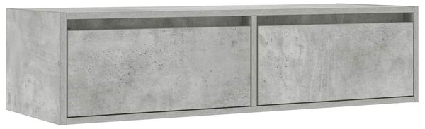TV szekrény LED világítással beton szürke 100X35,5x25 cm