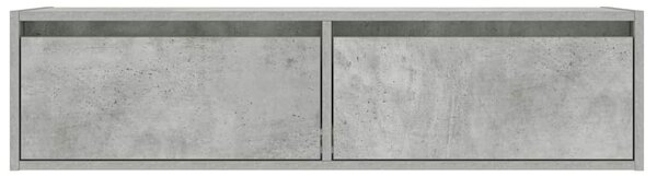 TV szekrény LED világítással beton szürke 100X35,5x25 cm
