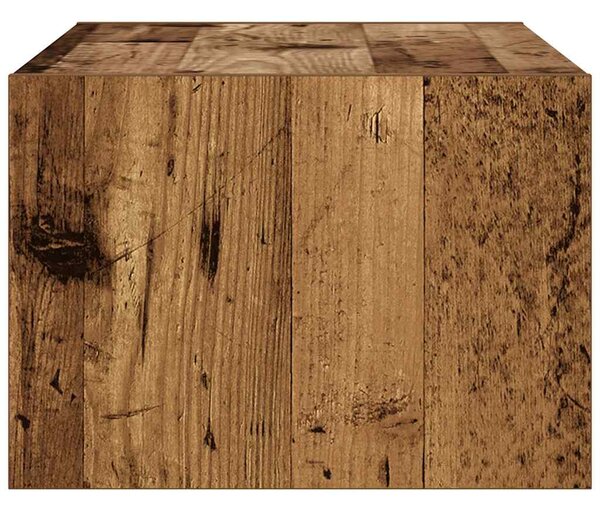 TV szekrény LED világítással régi fa 75x35,5x25 cm