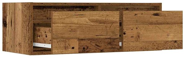 TV szekrény LED világítással régi fa 75x35,5x25 cm