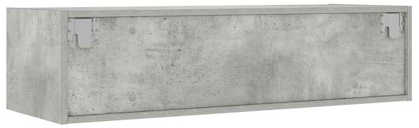 TV szekrény LED világítással beton szürke 100X35,5x25 cm
