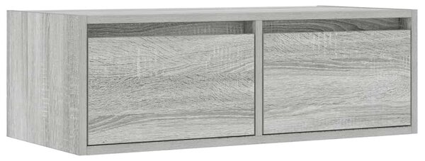 TV-szekrény LED-es világítással szürke sonoma 75x35,5x25 cm