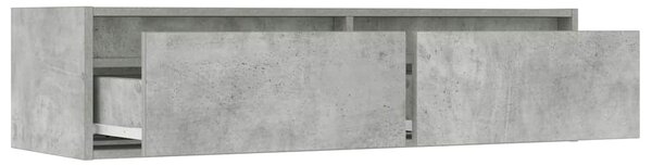 TV szekrény LED világítással beton szürke 100X35,5x25 cm