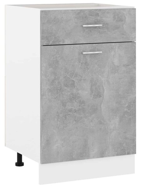 VidaXL betonszürke forgácslap fiókos alsószekrény 50 x 46 x 81,5 cm