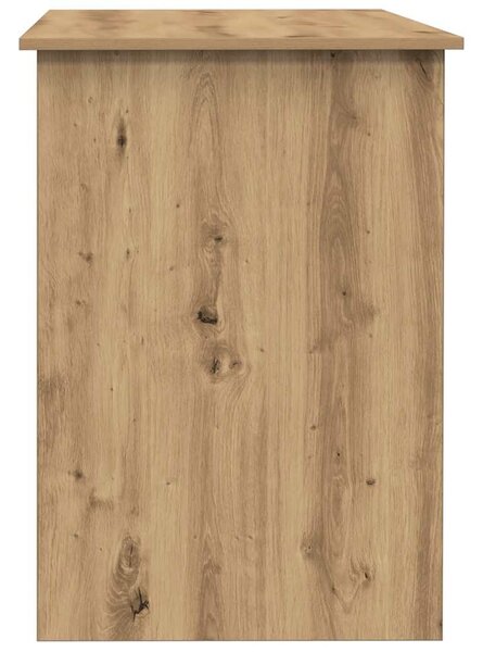 Kézműves tölgy színű szerelt fa íróasztal 100x55x75 cm