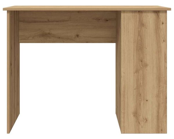 Kézműves tölgy színű szerelt fa íróasztal 100x55x75 cm
