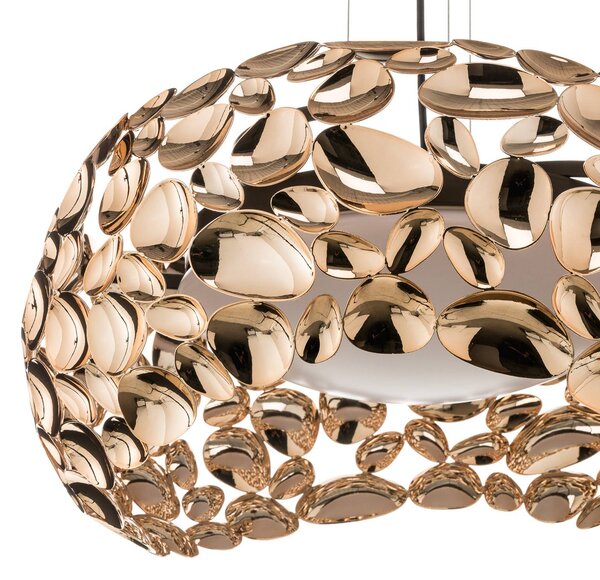 Schuller Valencia Narisa LED függőlámpa Ø 46 cm rózsaarany/barna, Nappali / Étkező, fém, Dizájn