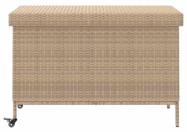 Kerti tároló doboz kerekekkel vegyes bézs 110x55x73 cm