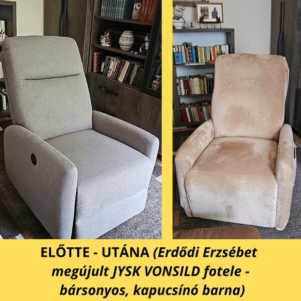 RelaxFotel-Huzat (bársonyos, 2 üléses, barna)