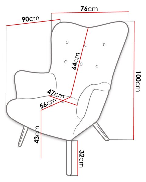 Fotel Aria (narancssárga)