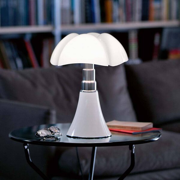 Martinelli Luce Minipipistrello lámpa fehér, dimmelhető, Fehér / opál, Nappali / Étkező, Rozsdamentes acél, Dizájn