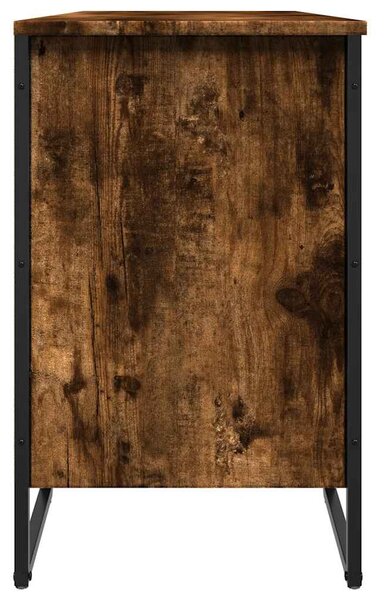 Füstös tölgy színű szerelt fa cipőszekrény 90 x 38 x 61,5 cm