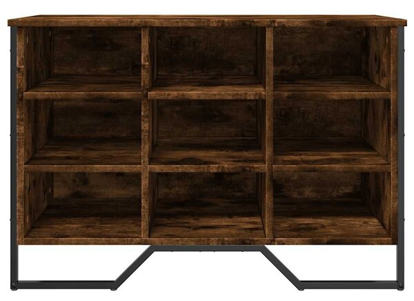 Füstös tölgy színű szerelt fa cipőszekrény 90 x 38 x 61,5 cm