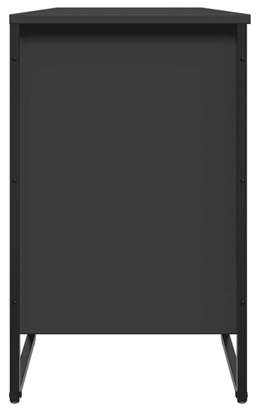 Fekete szerelt fa cipőszekrény 90 x 38 x 61,5 cm