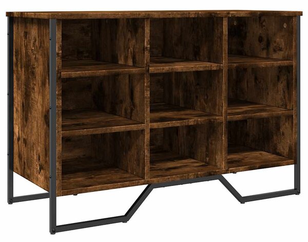 Füstös tölgy színű szerelt fa cipőszekrény 90 x 38 x 61,5 cm