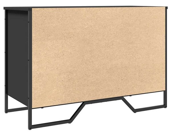 Fekete szerelt fa cipőszekrény 90 x 38 x 61,5 cm