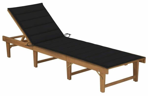 VidaXL Akácfa Napozóágy - Összecsukható - 200cm