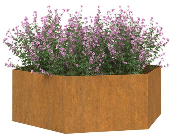 Rozsda színű corten acél növénytartó 138x120x45 cm