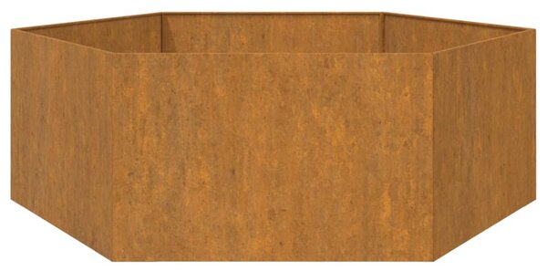 Rozsda színű corten acél növénytartó 138x120x45 cm