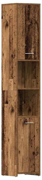 Antik fa színű szerelt fa fürdőszobaszekrény 30 x 30 x 183,5 cm