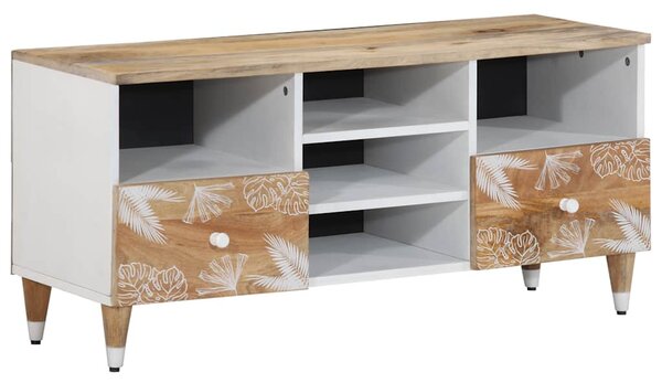 Tömör mangófa TV-szekrény100x33,5x46 cm