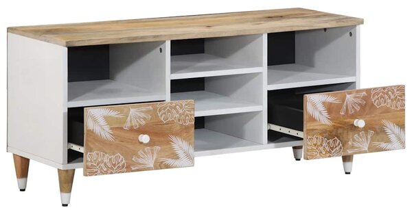 Tömör mangófa TV-szekrény100x33,5x46 cm
