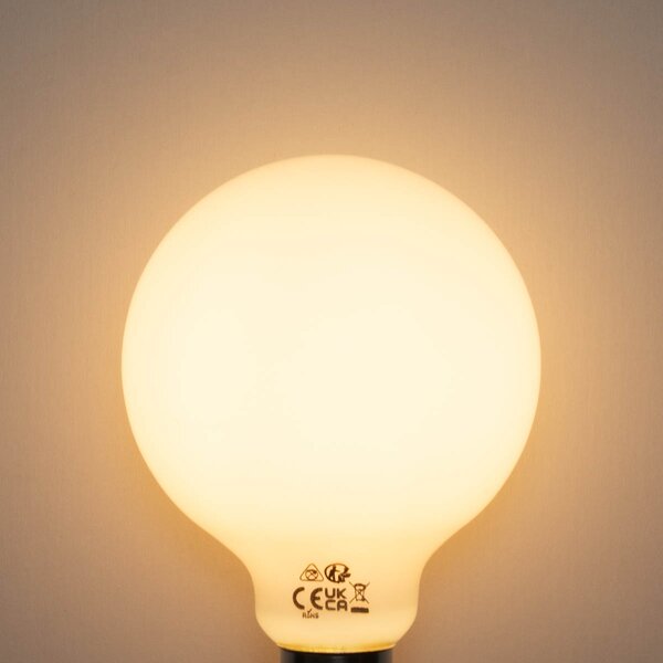 5 db E27 Dimmelhető LED izzó Opál G95 5W 450lm 2200K