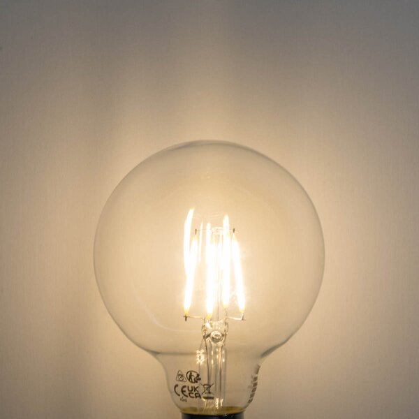 5 db E27 3-lépcsős dimmelhető LED izzó G95 4W 450lm 3000K