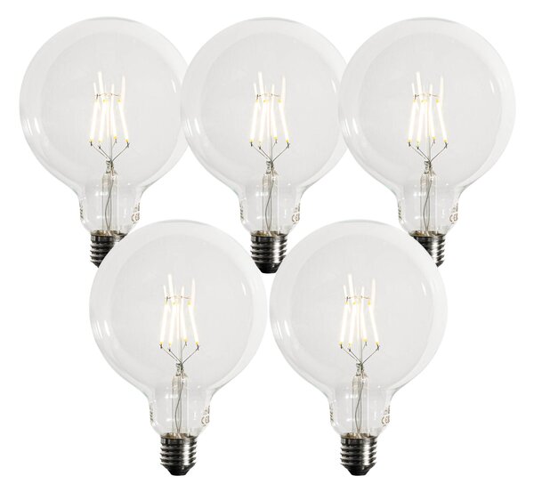 5 darab E27 dimmelhető LED izzó készlet G125 5W 450 lm 3000K