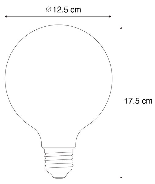 5 db E27 3-lépcsős dimmelhető LED izzó opál üveg G125 4W 450lm 3000K