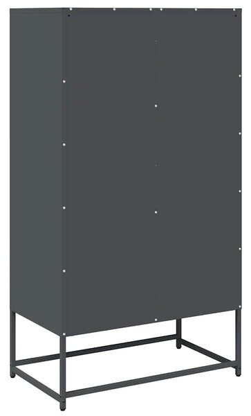 Highboard antracit 68x39x123 cm Acél