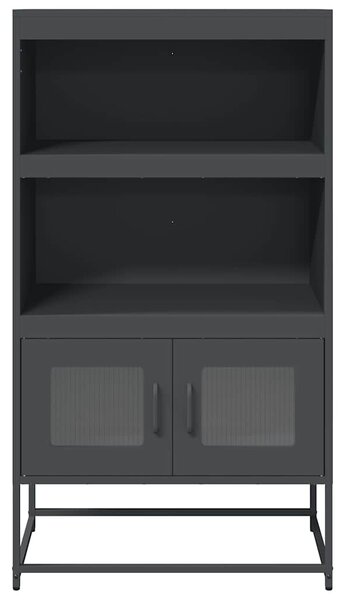 Highboard antracit 68x39x123 cm Acél