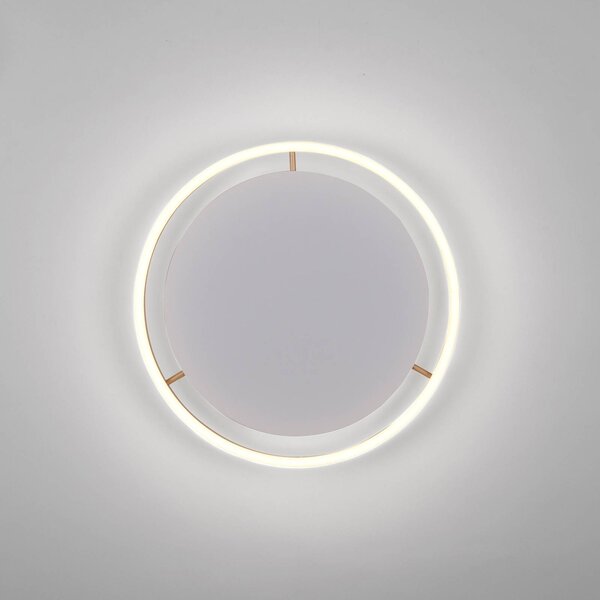 JUST LIGHT. GmbH LED mennyezeti lámpa Ritus, Ø 39.3cm matt sárgaréz, dimmelhető, Bronz / antik sárgaréz, Nappali / Étkező, Alumínium, Modern