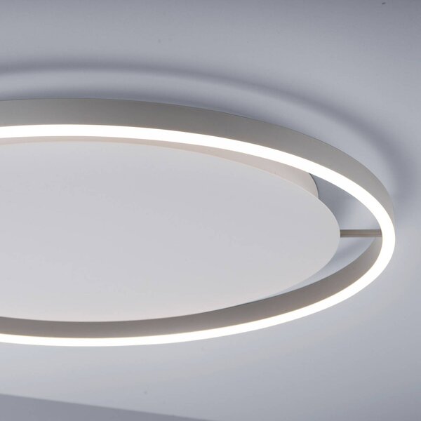 JUST LIGHT. GmbH LED mennyezeti lámpa Ritus, Ø 58,5cm, alumínium, dimmelhető, Alu / szürke / cink, Nappali / Étkező, Alumínium, Modern