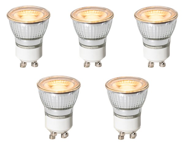 5 darabos GU10 3 lépésben dimmelhető LED izzókészlet 35 mm 4W 200 lm 2200K