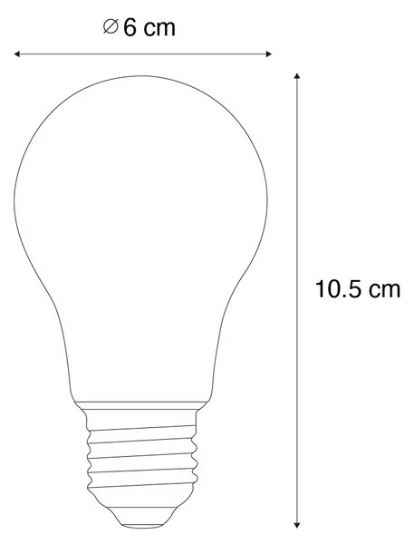 5 darabos E27 dimmelhető LED izzókészlet A60 6W 500 lm 3000K