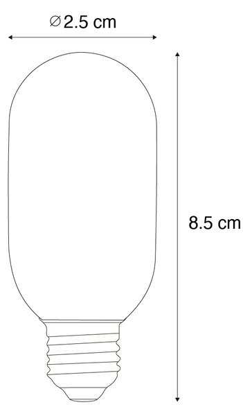 5 darabos E14 dimmelhető LED izzókészlet arany T25 4W 300 lm 2200K