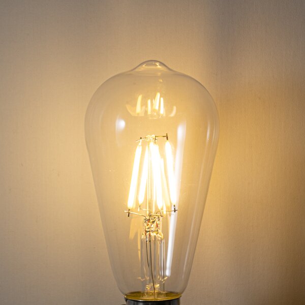 5 darabos E27 dimmelhető LED izzókészlet ST64 átlátszó 5W 600 lm 2700K