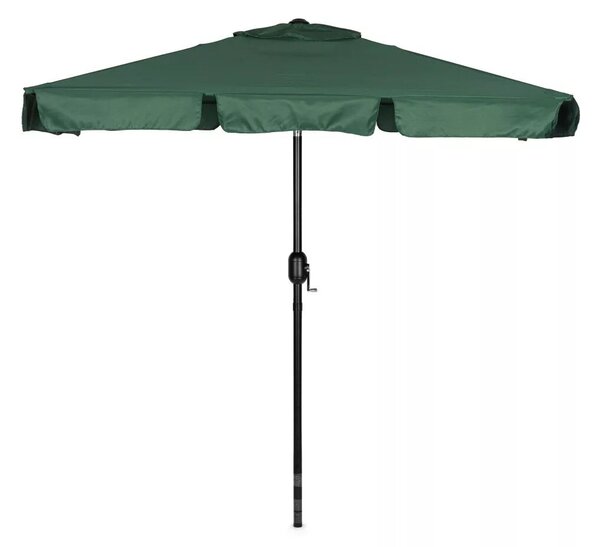 Kerti napernyő, MultiGarden SL-UM019-9, zöld, téglalap alakú, 200 x 130 cm, magasság: 212 cm, tekerőkarral, 38 mm acél rúd, 4 szegmens, dönthető, UV-álló, esőálló, 160 g/m2