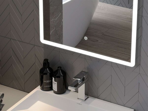 Mexen Navia LED Tükör - 50x70 cm, Páramentesítővel