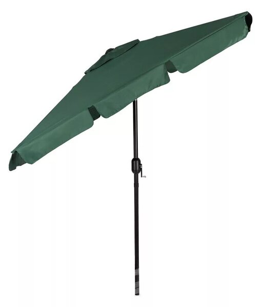 Kerti napernyő, MultiGarden SL-UM019-9, zöld, téglalap alakú, 200 x 130 cm, magasság: 212 cm, tekerőkarral, 38 mm acél rúd, 4 szegmens, dönthető, UV-álló, esőálló, 160 g/m2
