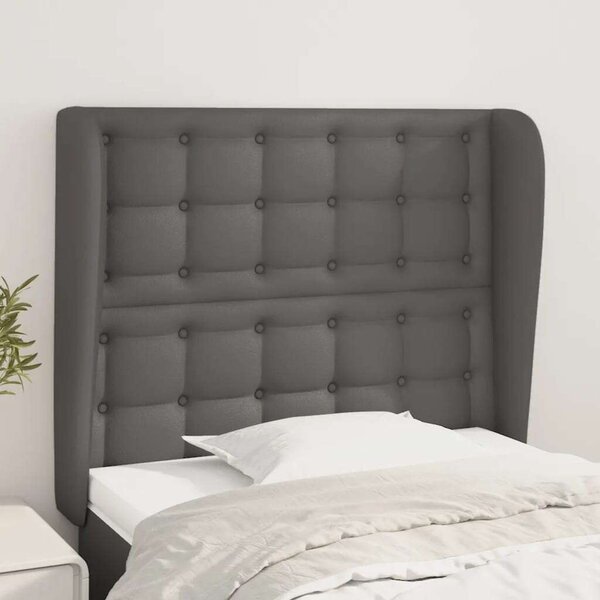 VidaXL Szürke Ágyfejtámla Szárnyakkal - 93x23x118/128cm