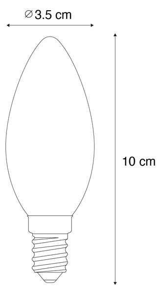 5 darabos E14 dimmelhető LED izzókészlet B35 Opál 4W 400 lm 2200K