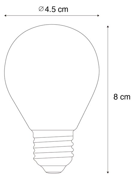 5 darabos E27 dimmelhető LED izzókészlet P45 átlátszó üveg 3W 250 lm 3000K