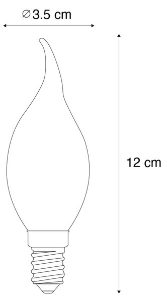 5 darabos E14 dimmelhető LED izzókészlet BXS35 Opál 4W 450 lm 2200K