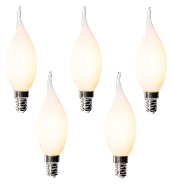 5 darabos E14 dimmelhető LED izzókészlet BXS35 Opál 4W 450 lm 2200K