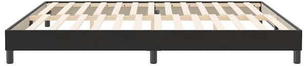 Fekete bársony rugós ágy matrac nélkül 200x210 cm